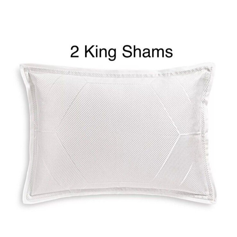 Hudson Park Collection Set Of 2 Moderno King Shams NEW